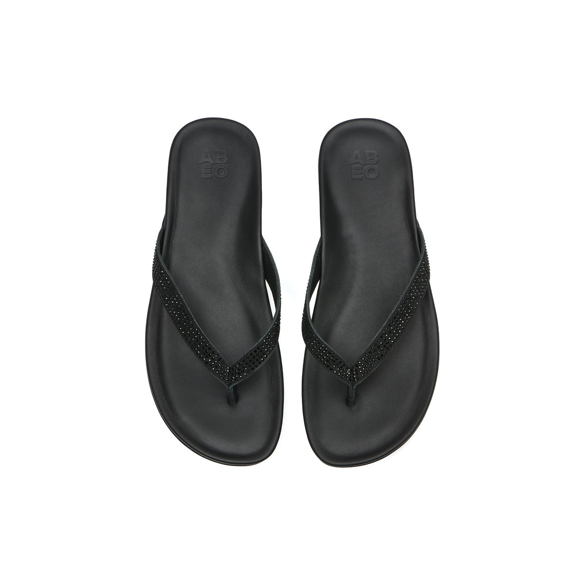 Oasis Flip Flop Black Sparkle | ABEO Footwear