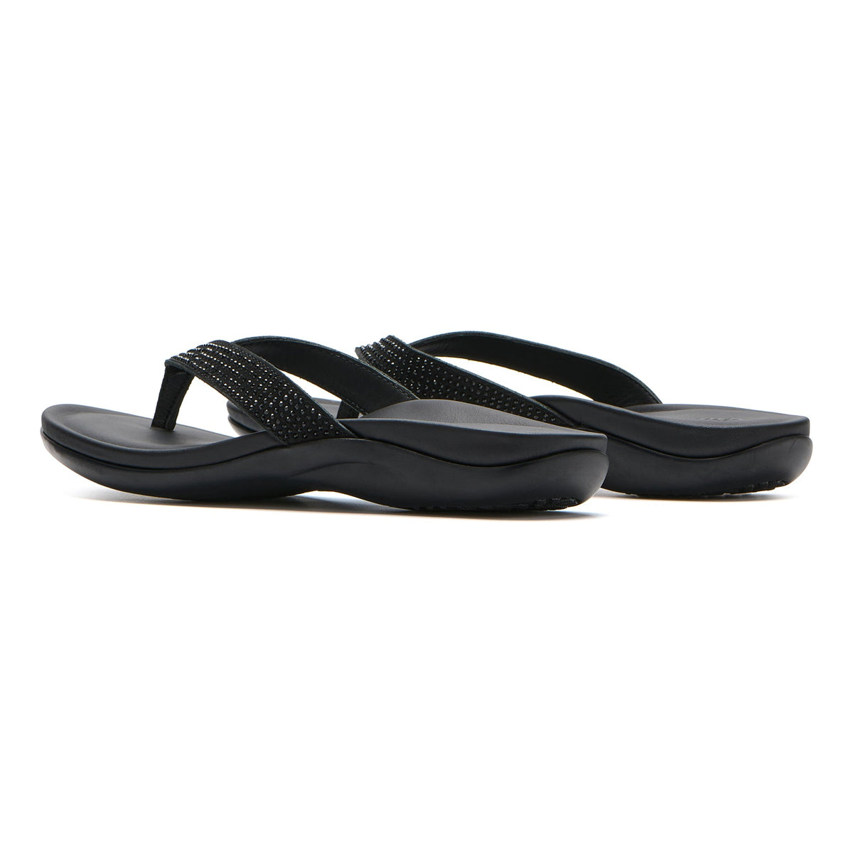 Oasis Flip Flop Black Sparkle | ABEO Footwear