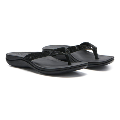 Oasis Flip Flop Black Sparkle | ABEO Footwear