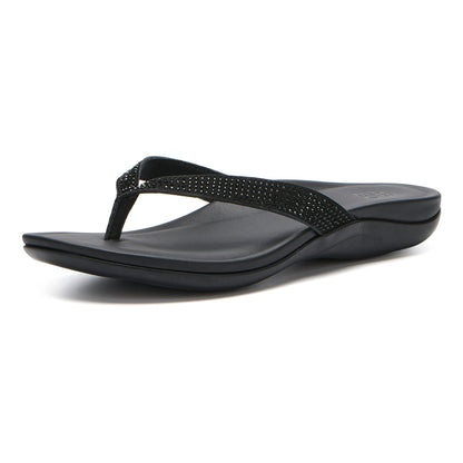 Oasis Flip Flop Black Sparkle | ABEO Footwear