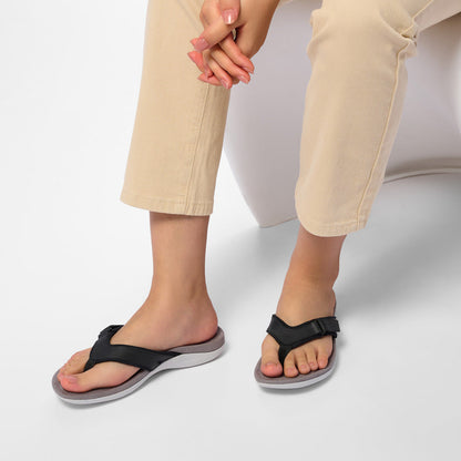 Oasis Sport Flip Flop Black | ABEO Footwear