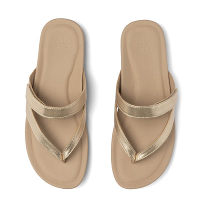 Oasis Thong Sandal Light Gold | ABEO Footwear