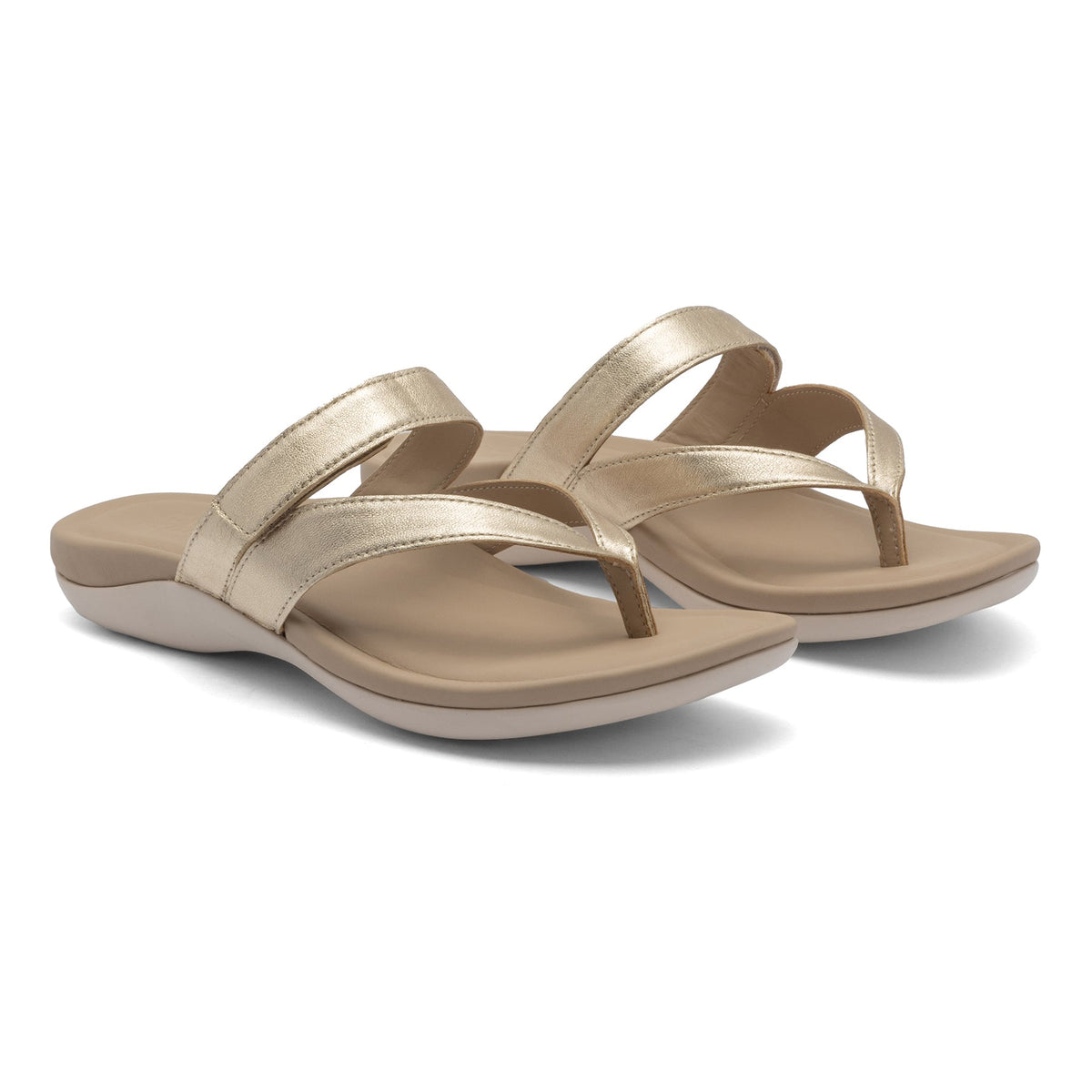 Oasis Thong Sandal Light Gold | ABEO Footwear