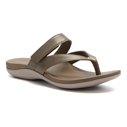 Oasis Thong Sandal Fossil Metallic | ABEO Footwear