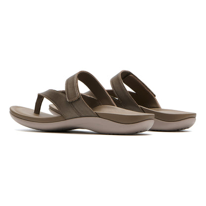 Oasis Thong Sandal Fossil Metallic | ABEO Footwear
