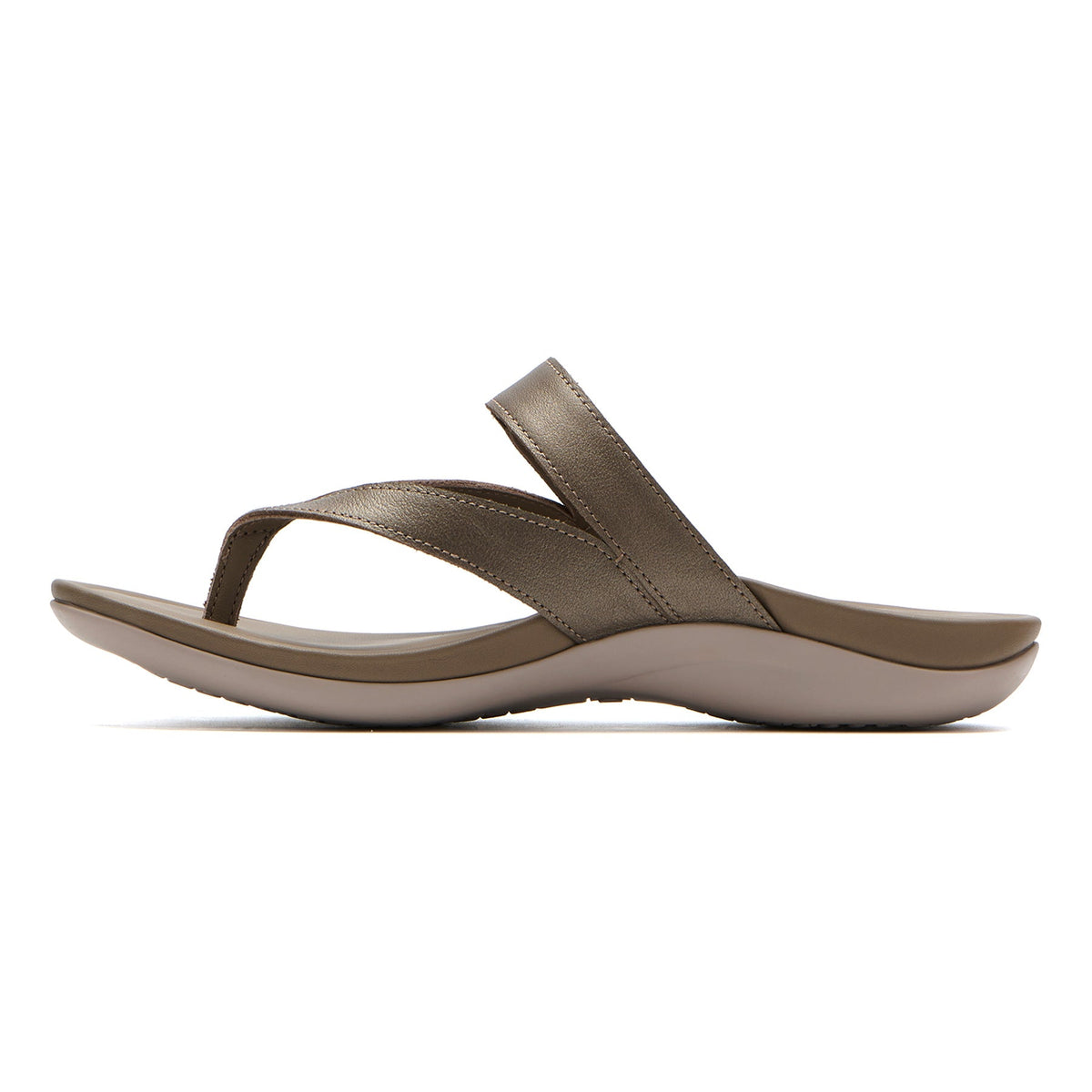 Oasis Thong Sandal Fossil Metallic | ABEO Footwear