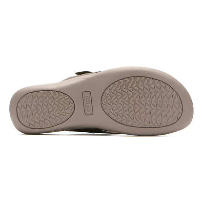 Oasis Thong Sandal Fossil Metallic | ABEO Footwear