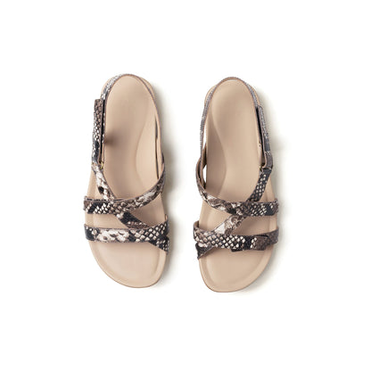 Oasis Slingback Natural Snake | ABEO Footwear