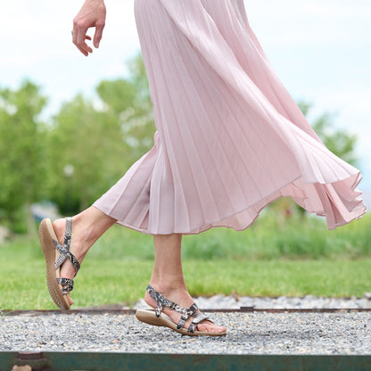 Oasis Slingback Natural Snake | ABEO Footwear