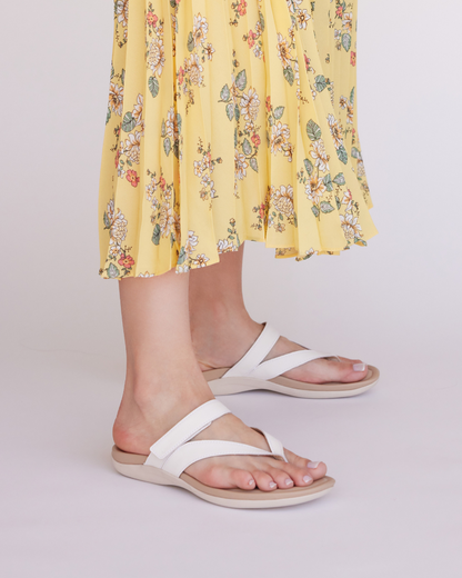 Oasis Thong Sandal White | ABEO Footwear