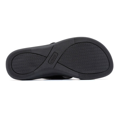 Laguna Slide Black Leather | ABEO Footwear