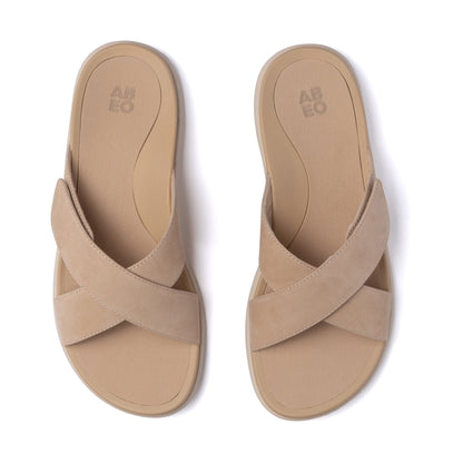 Laguna Slide Cuban Sand Leather | ABEO Footwear