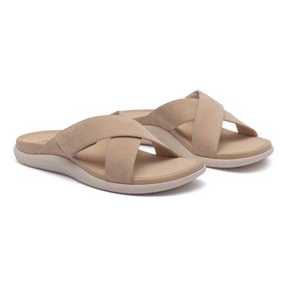 Laguna Slide Cuban Sand Leather | ABEO Footwear
