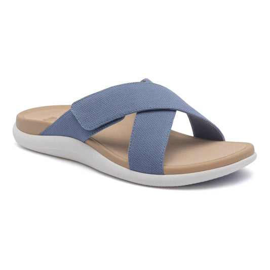 Laguna Slide Light Denim Canvas | ABEO Footwear
