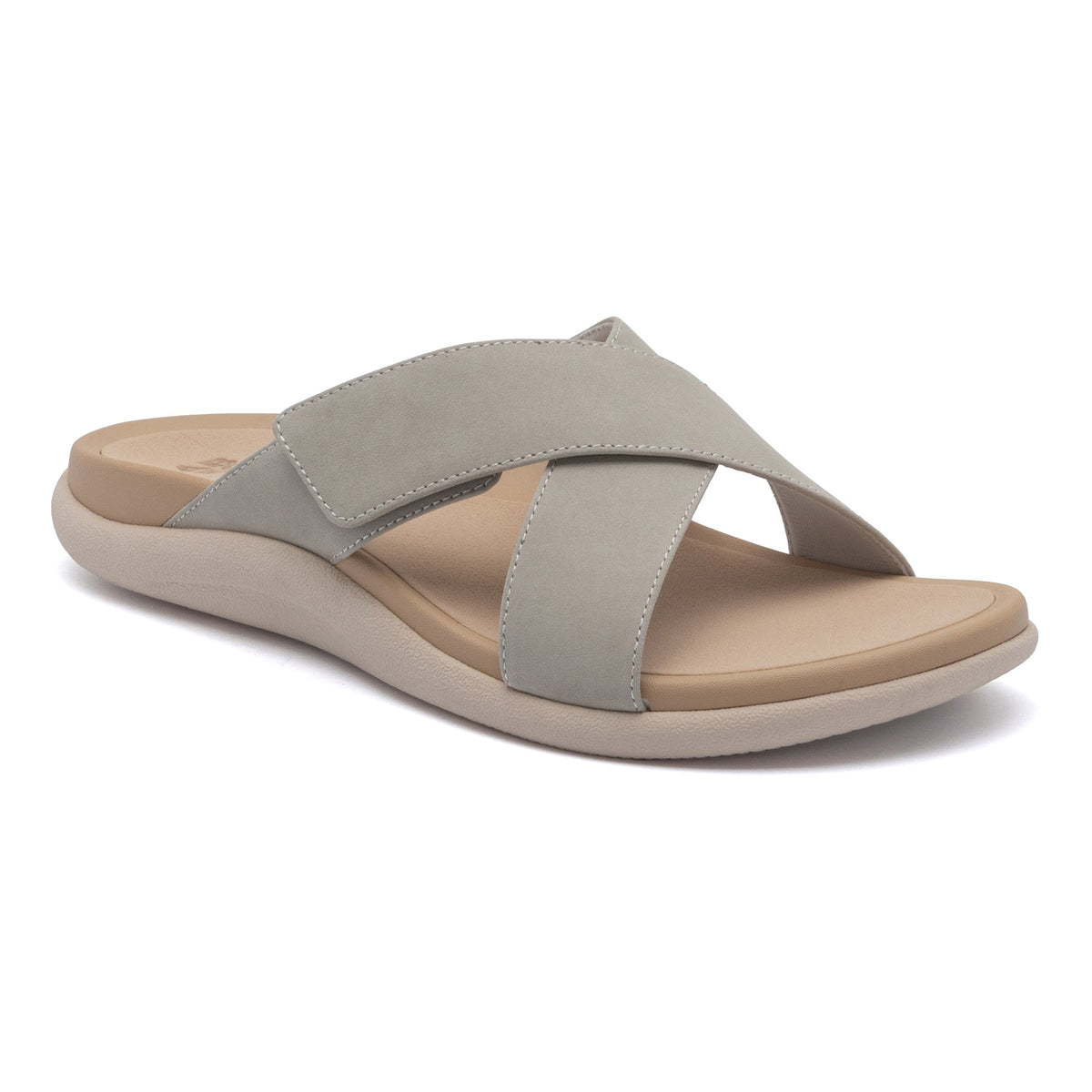 Laguna Slide Beige Leather | ABEO Footwear