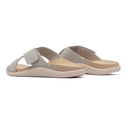 Laguna Slide Beige Leather | ABEO Footwear