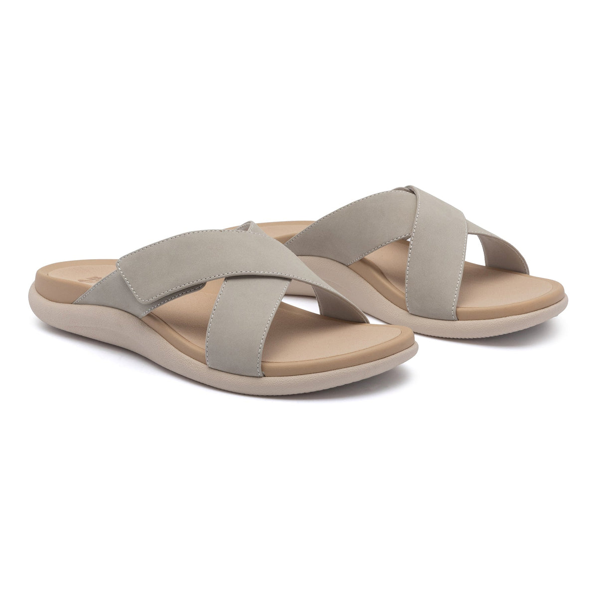 Laguna Slide Beige Leather | ABEO Footwear