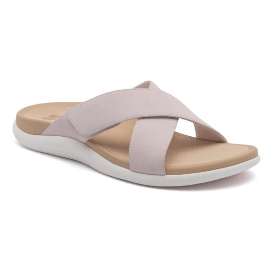 Laguna Slide Pink Leather | ABEO Footwear