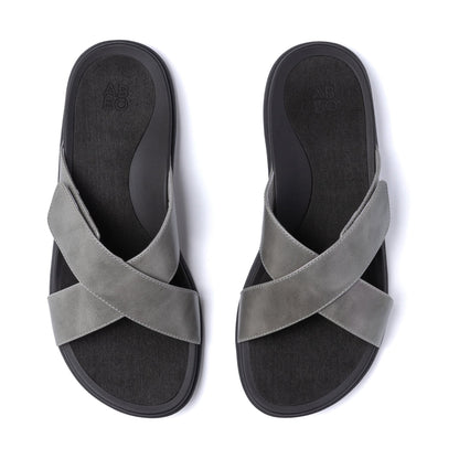 Laguna Slide Silver Leather | ABEO Footwear