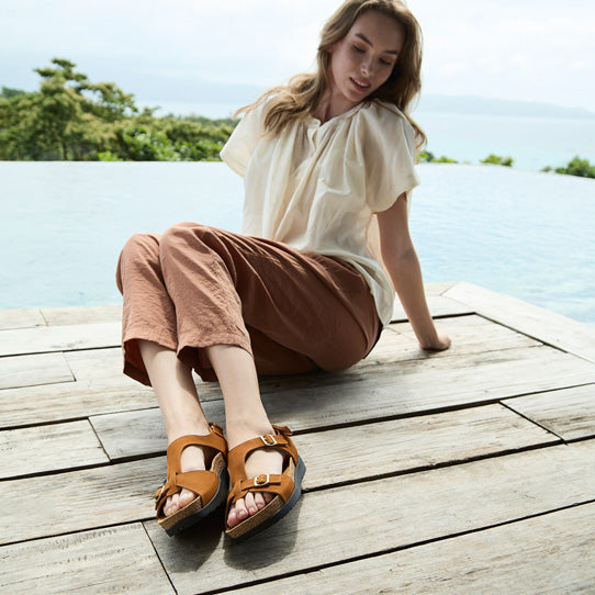 Algarve Buckle Pecan | ABEO Footwear