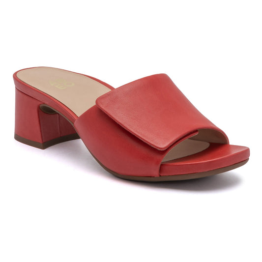 Avenue Slide Red Leather | ABEO Footwear