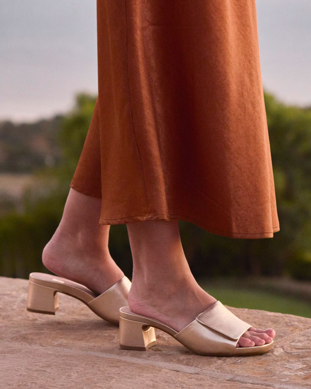 Avenue Slide Red Leather | ABEO Footwear