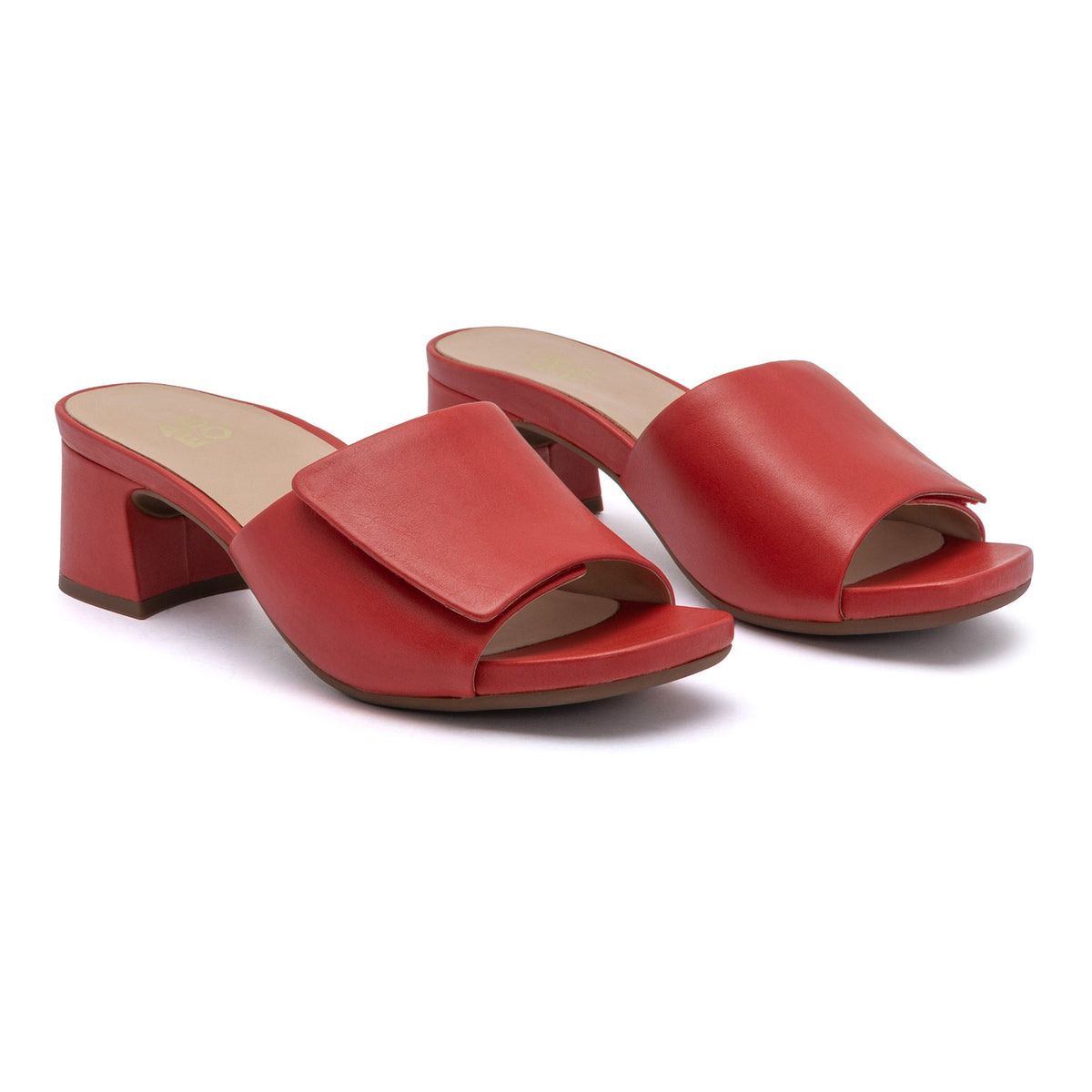 Avenue Slide Red Leather | ABEO Footwear