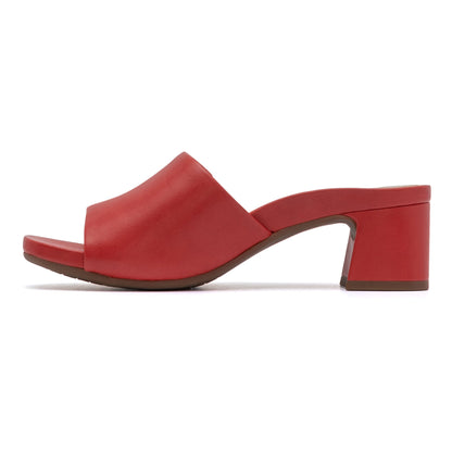 Avenue Slide Red Leather | ABEO Footwear