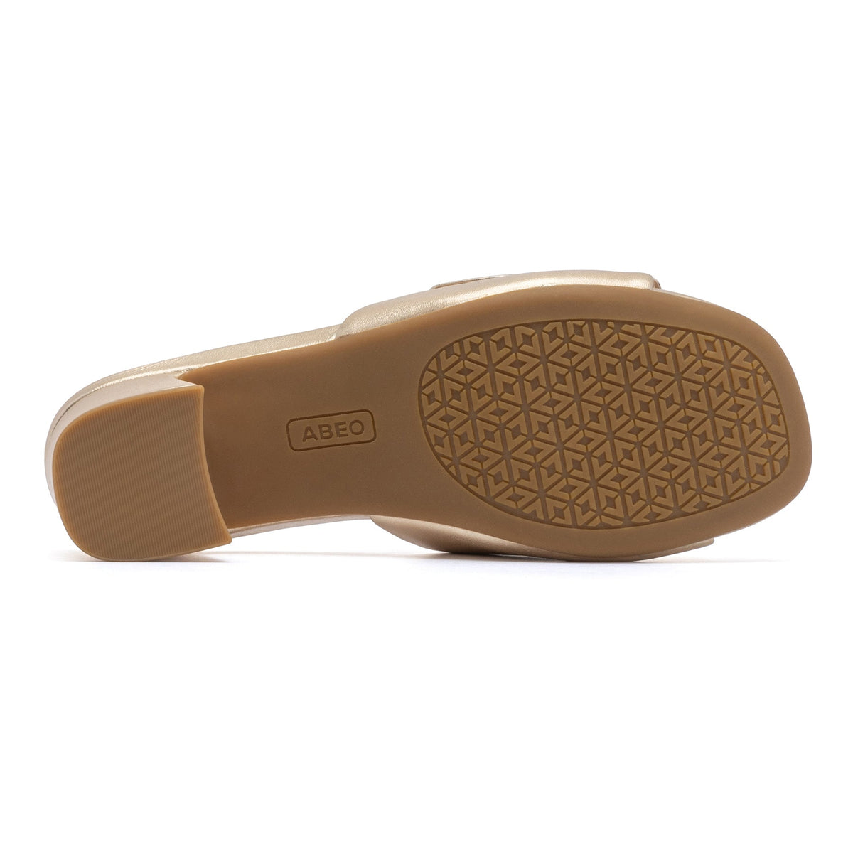 Avenue Slide Light Gold Leather | ABEO Footwear