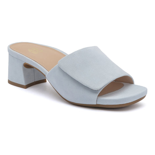 Avenue Slide Light Blue Suede | ABEO Footwear