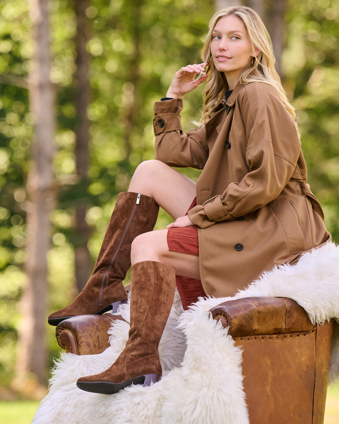 Avenue Tall Caramel Suede | ABEO Footwear