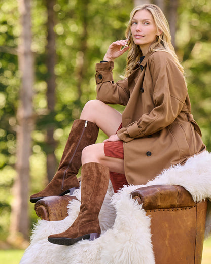 Avenue Tall Caramel Suede | ABEO Footwear