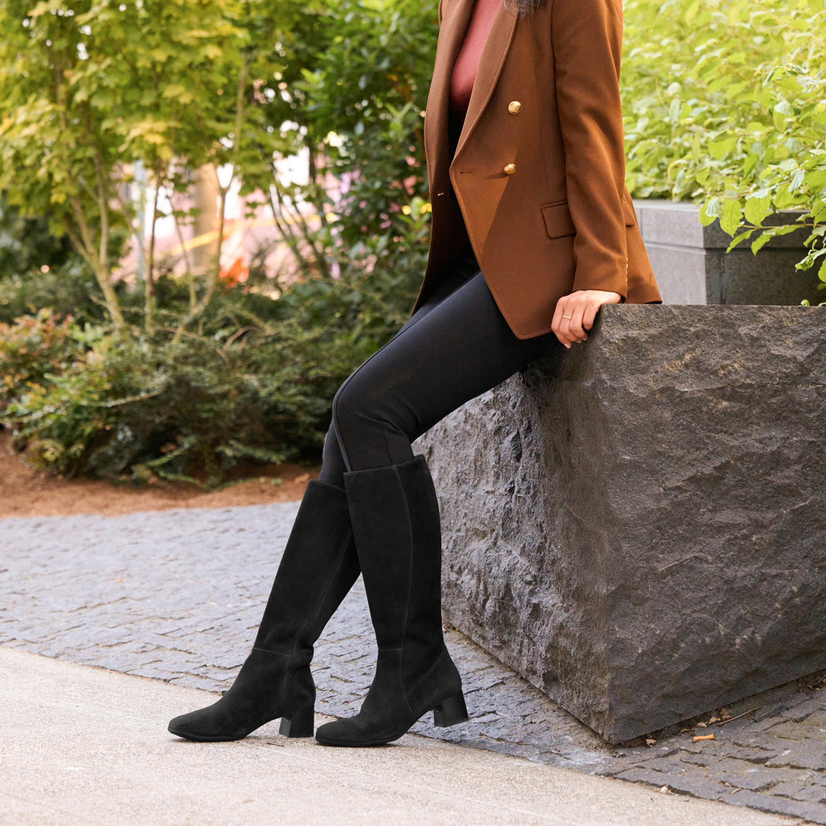 Avenue Tall Black Suede | ABEO Footwear