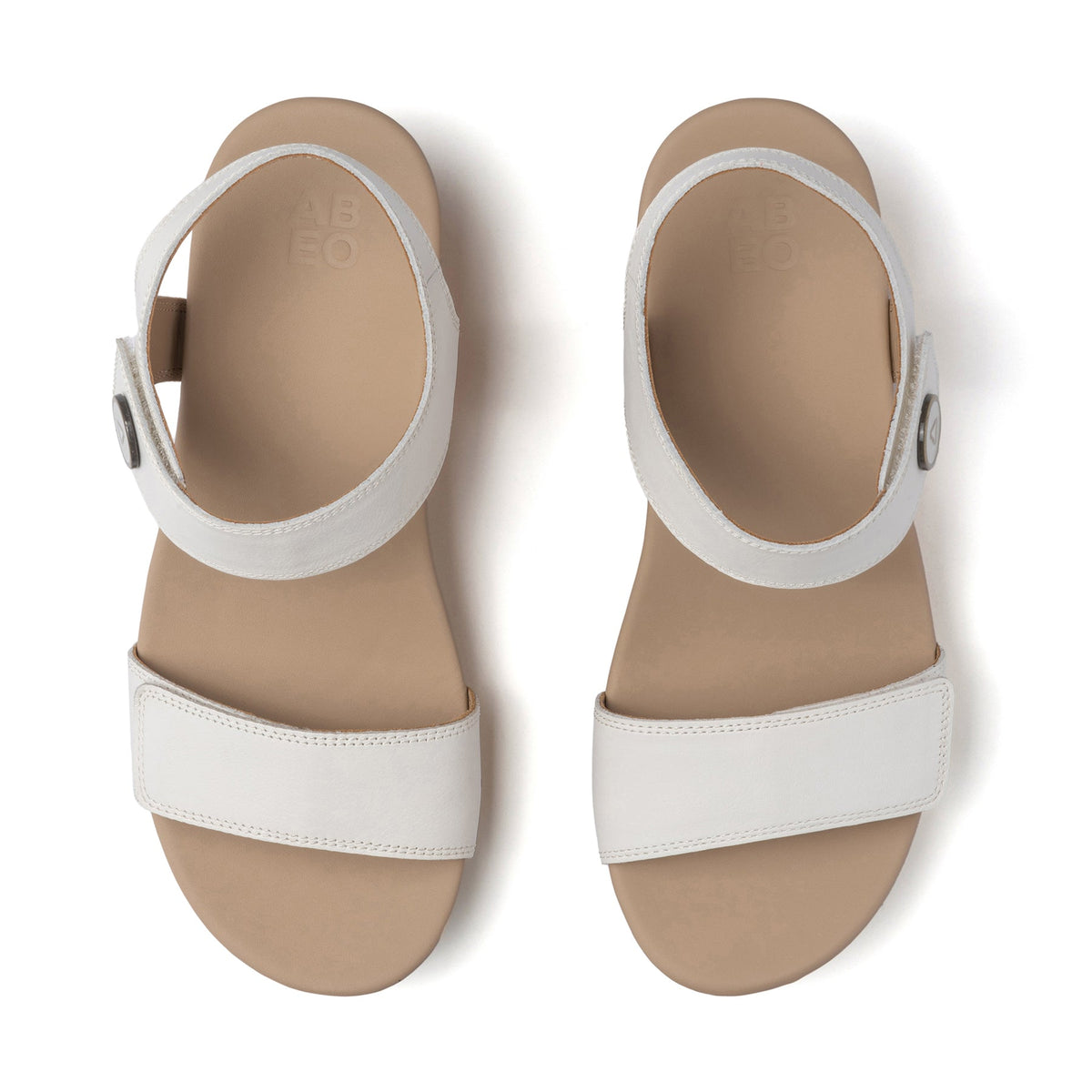 Riviera Strap Sandal White | ABEO Footwear