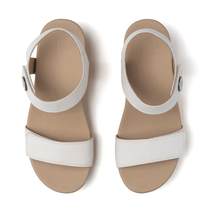 Riviera Strap Sandal White | ABEO Footwear