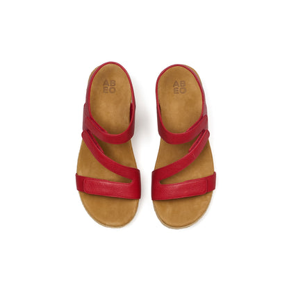 Riviera Adjustable Sandal Red | ABEO Footwear