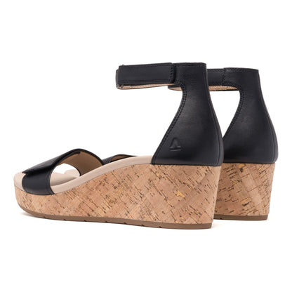 Riviera Ankle Sandal Black Nubuck | ABEO Footwear