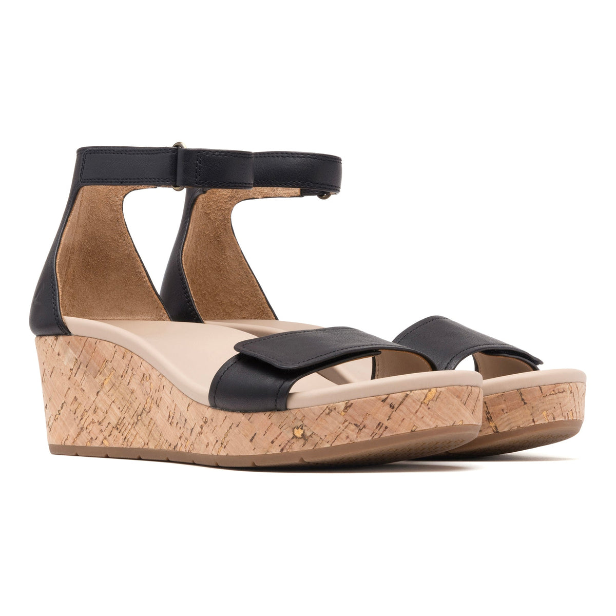 Riviera Ankle Sandal Black Nubuck | ABEO Footwear