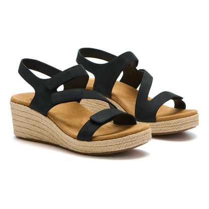 Riviera Adjustable Sandal Black | ABEO Footwear