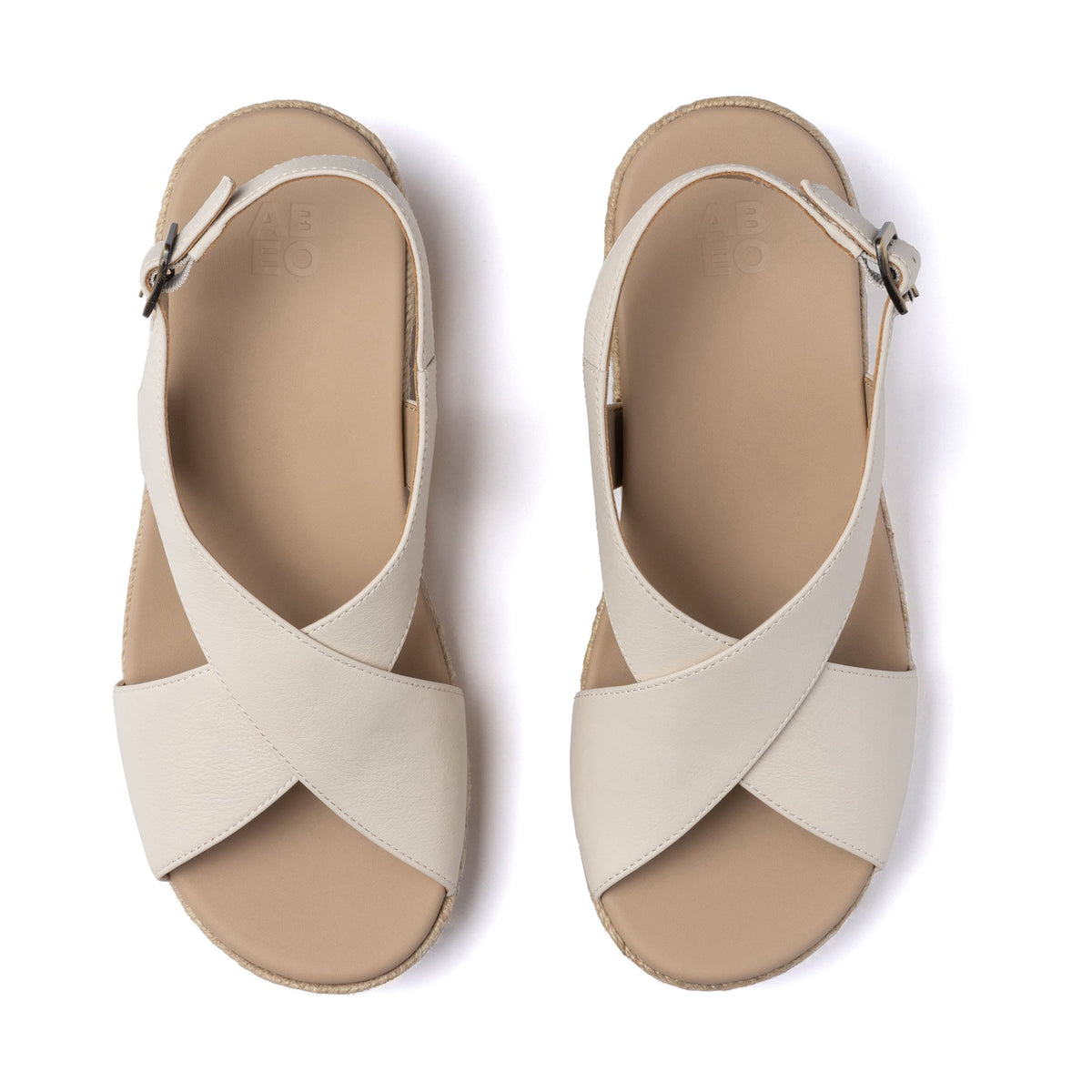 Riviera Cross Off White Leather | ABEO Footwear