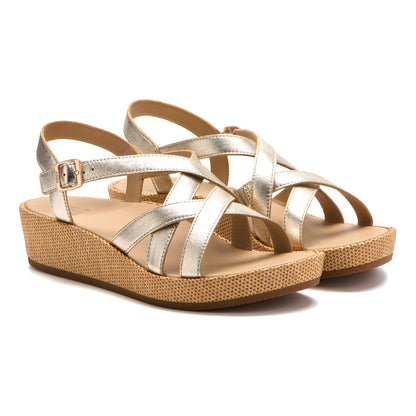 Soleil Cross Metallic Gold | ABEO Footwear
