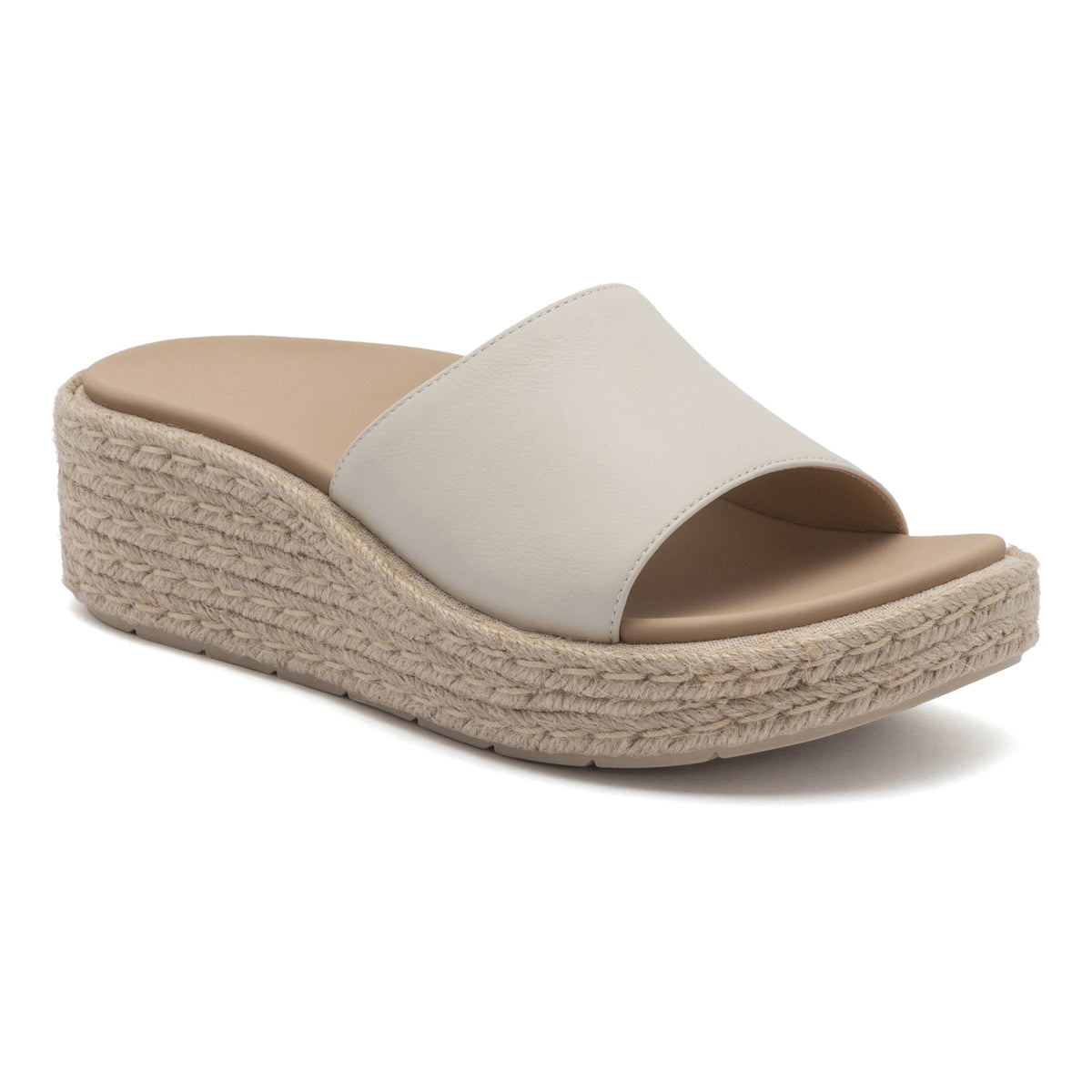 Solstice Slide Off White Leather | ABEO Footwear