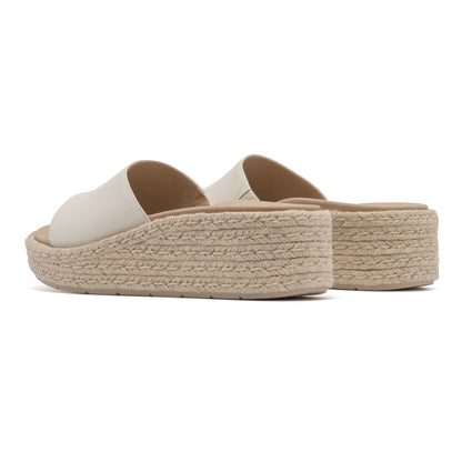 Solstice Slide Off White Leather | ABEO Footwear