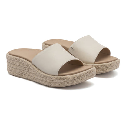 Solstice Slide Off White Leather | ABEO Footwear