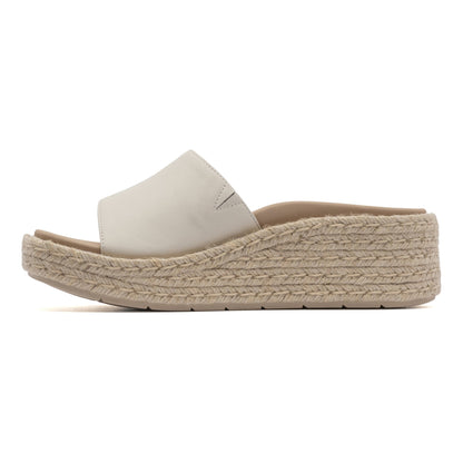 Solstice Slide Off White Leather | ABEO Footwear