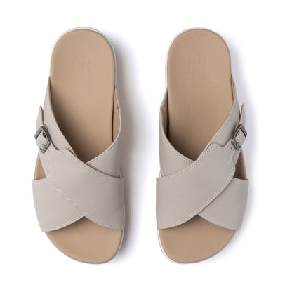 Solstice Cross Slide Beige | ABEO Footwear