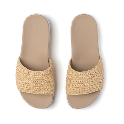 Solstice Slide Raffia | ABEO Footwear