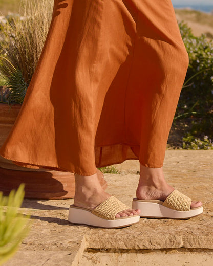 Solstice Slide Raffia | ABEO Footwear
