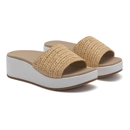 Solstice Slide Raffia | ABEO Footwear