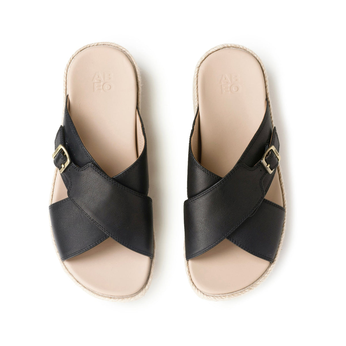 Solstice Cross Slide Black | ABEO Footwear